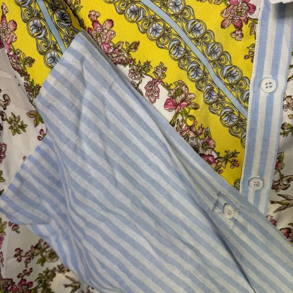 NWT Suzanne Betro W 1X Floral Scarf and Striped Long-Sleeve Shirt - MSRP $77 - Picture 7 of 7